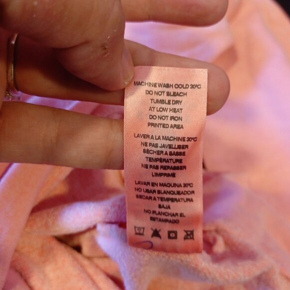 SUNDRY Sz S (1) Pink Pullover Stretch Oversized Boat Neck Sweatshirt Comfort - Picture 14 of 14